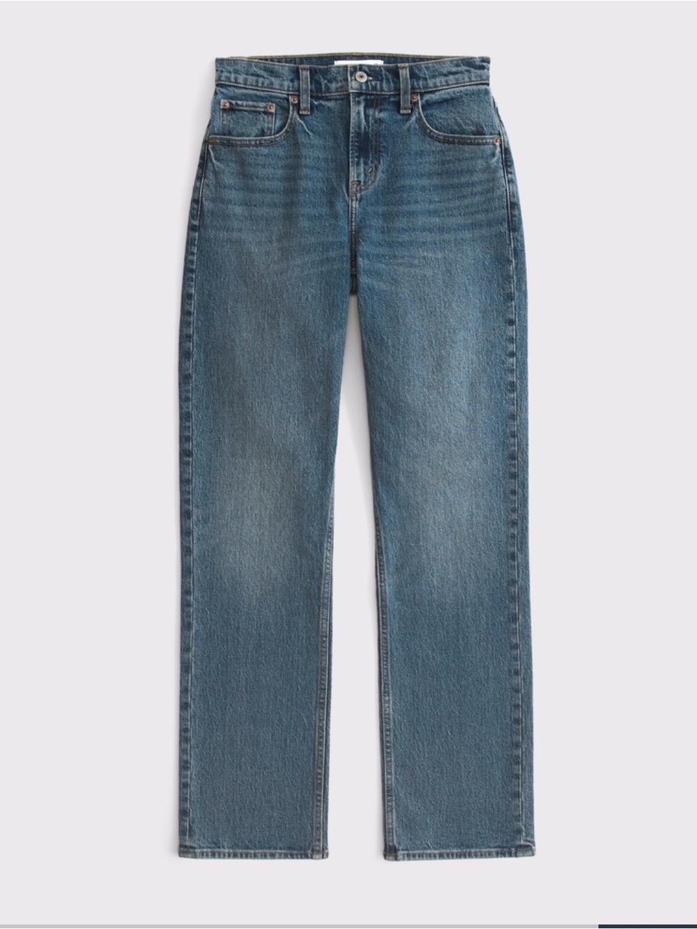Abercrombie & Fitch Vintage Wash Straight Leg Jeans - Blue